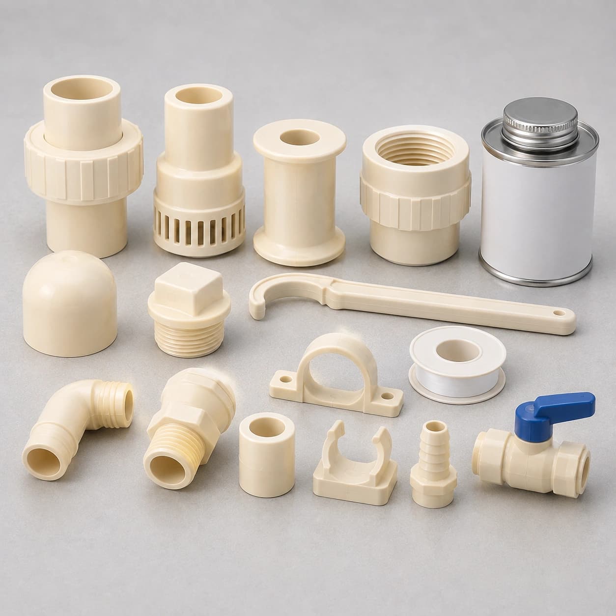 PROP CPVC Miscellaneous Fittings & Solvent