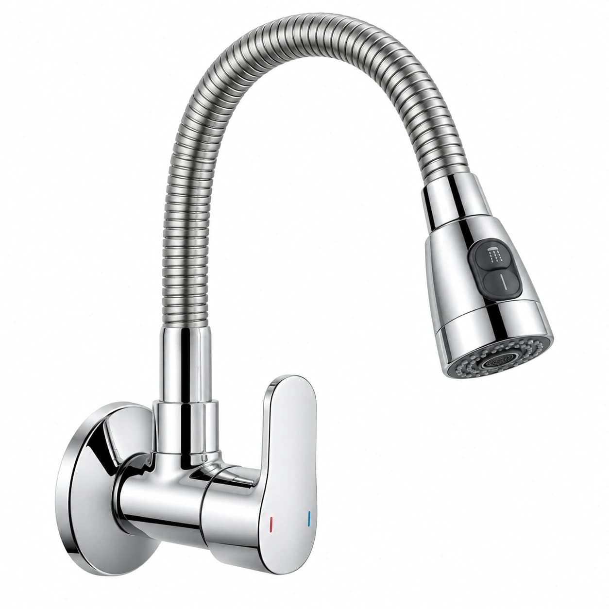 Sink Cock with Dual Flow SS Flexible Spout