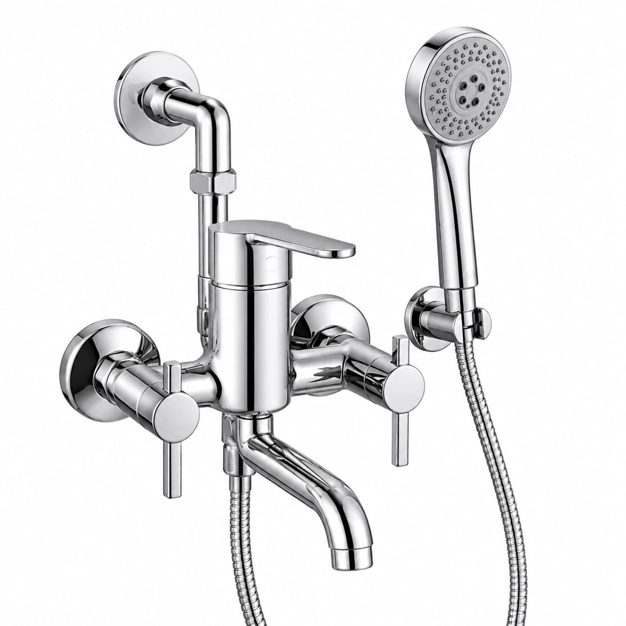 Wall Mixer Telephonic with L-Bend