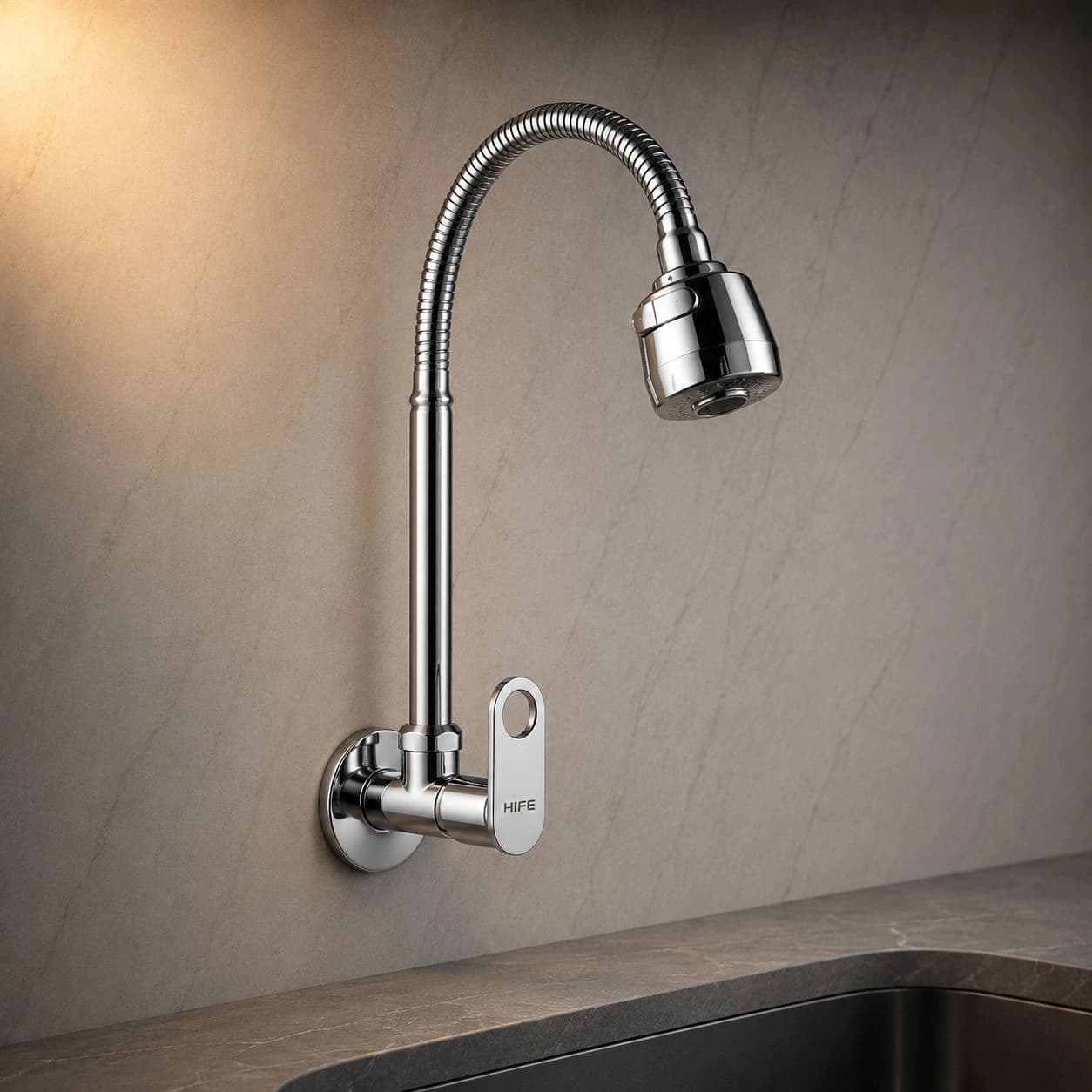 Tazzo Sink Cock with Dual Flow SS Flexible Spout