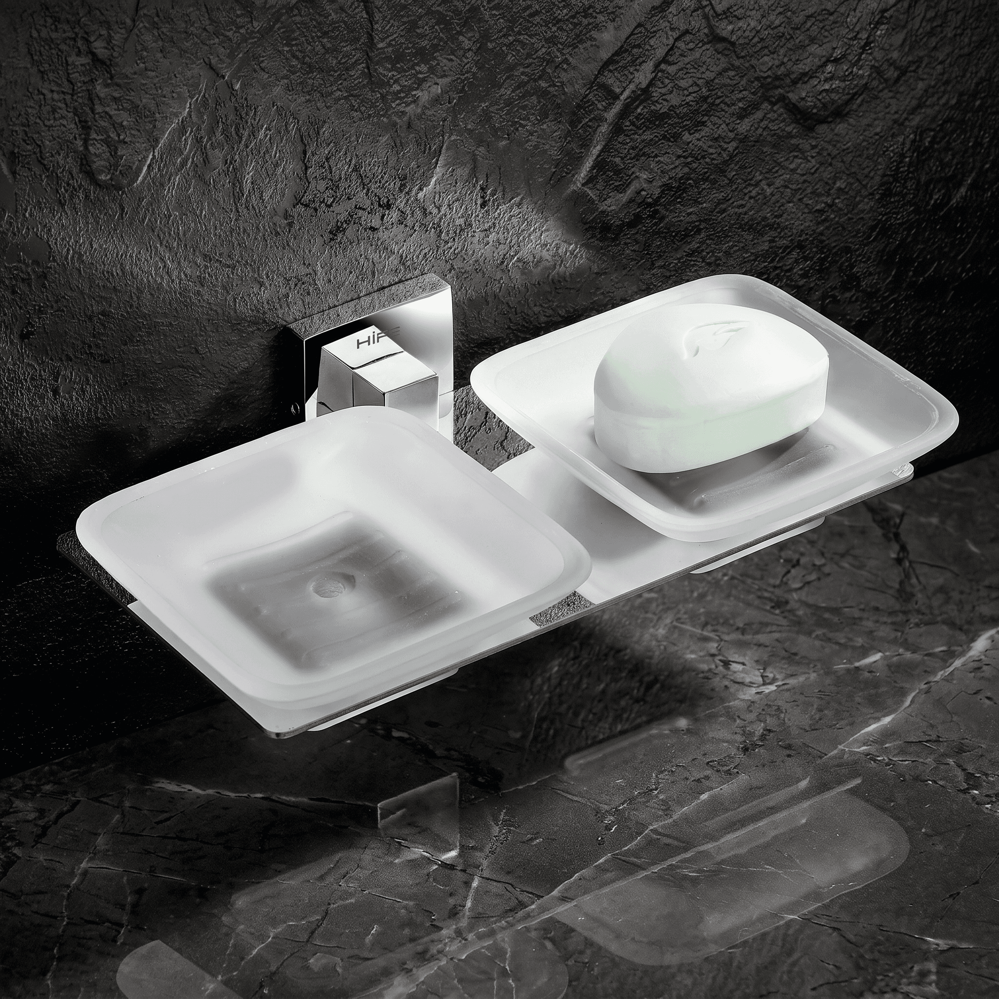 HIFE Square Double Soap Dish (Glass)