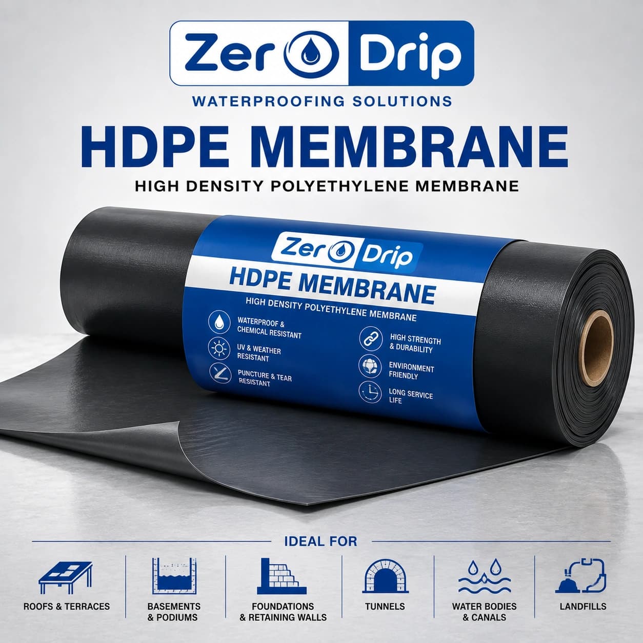 Zerodrip HDPE membrane