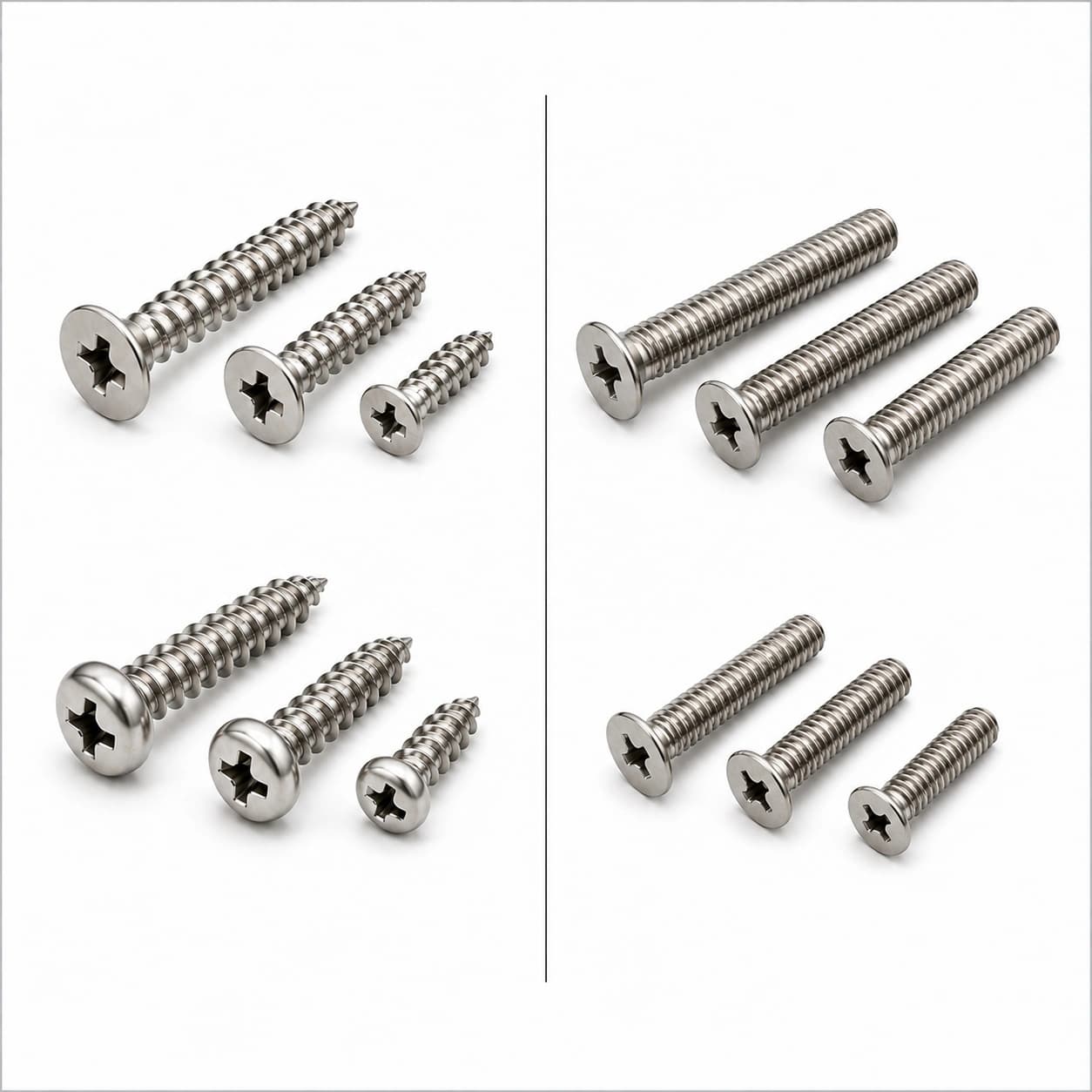 KALOS Stainless Steel Phillips Head Screw Range